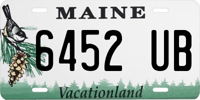 ME license plate 6452UB