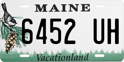 ME license plate 6452UH