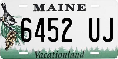 ME license plate 6452UJ