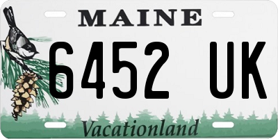 ME license plate 6452UK