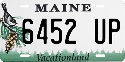 ME license plate 6452UP