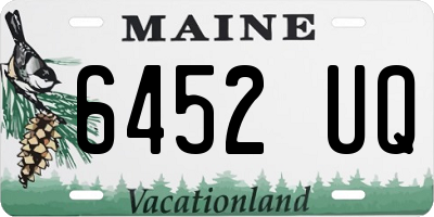ME license plate 6452UQ