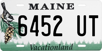 ME license plate 6452UT