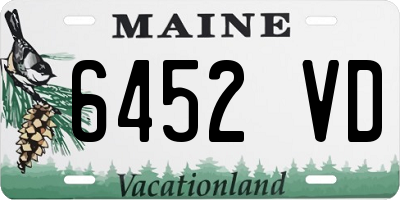 ME license plate 6452VD