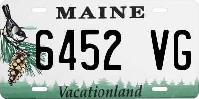 ME license plate 6452VG