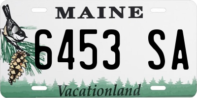 ME license plate 6453SA