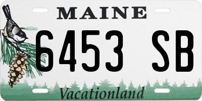 ME license plate 6453SB