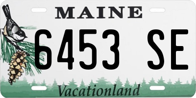 ME license plate 6453SE