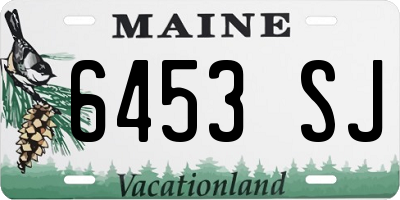 ME license plate 6453SJ