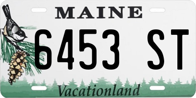 ME license plate 6453ST
