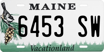ME license plate 6453SW