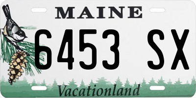 ME license plate 6453SX