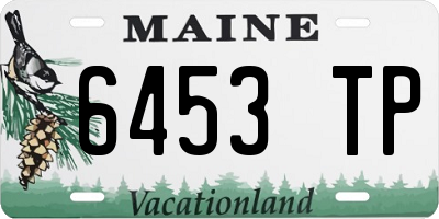 ME license plate 6453TP