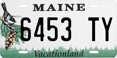 ME license plate 6453TY