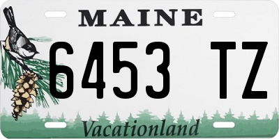 ME license plate 6453TZ