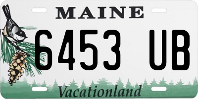 ME license plate 6453UB