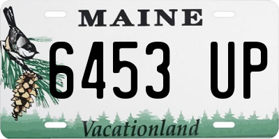 ME license plate 6453UP