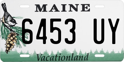 ME license plate 6453UY