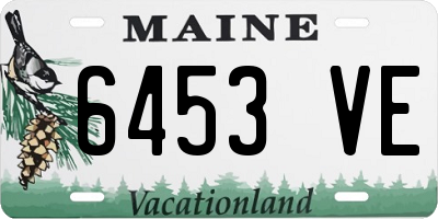 ME license plate 6453VE
