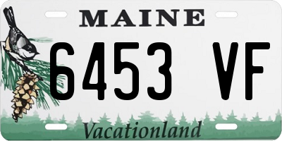 ME license plate 6453VF