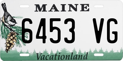 ME license plate 6453VG