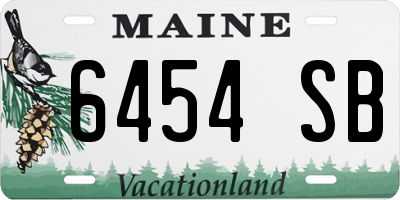 ME license plate 6454SB