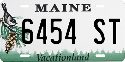 ME license plate 6454ST