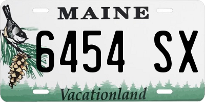 ME license plate 6454SX