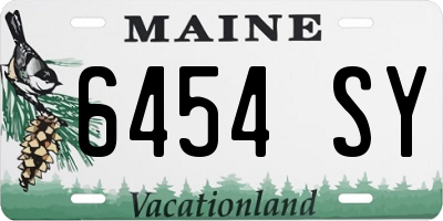 ME license plate 6454SY