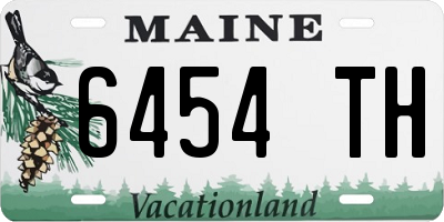 ME license plate 6454TH