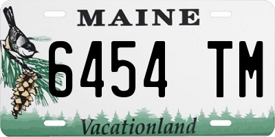 ME license plate 6454TM