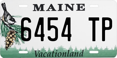 ME license plate 6454TP