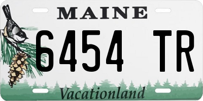 ME license plate 6454TR