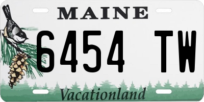 ME license plate 6454TW