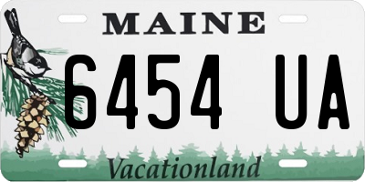 ME license plate 6454UA