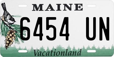 ME license plate 6454UN