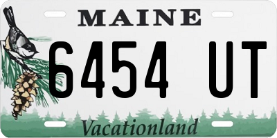 ME license plate 6454UT