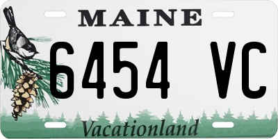 ME license plate 6454VC