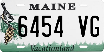 ME license plate 6454VG