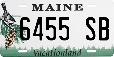 ME license plate 6455SB