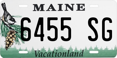 ME license plate 6455SG