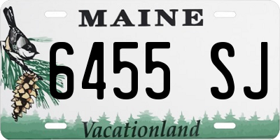 ME license plate 6455SJ
