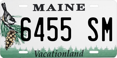 ME license plate 6455SM