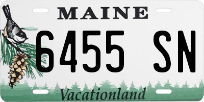 ME license plate 6455SN