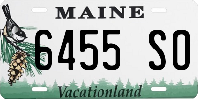 ME license plate 6455SO