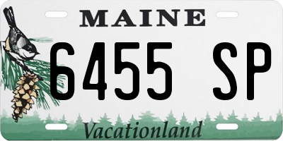 ME license plate 6455SP