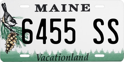 ME license plate 6455SS