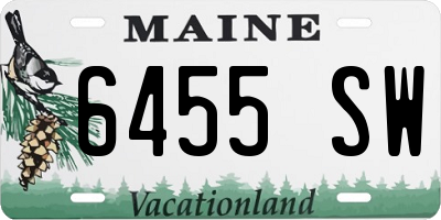 ME license plate 6455SW