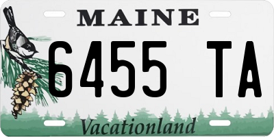 ME license plate 6455TA