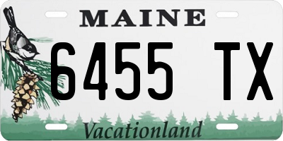 ME license plate 6455TX